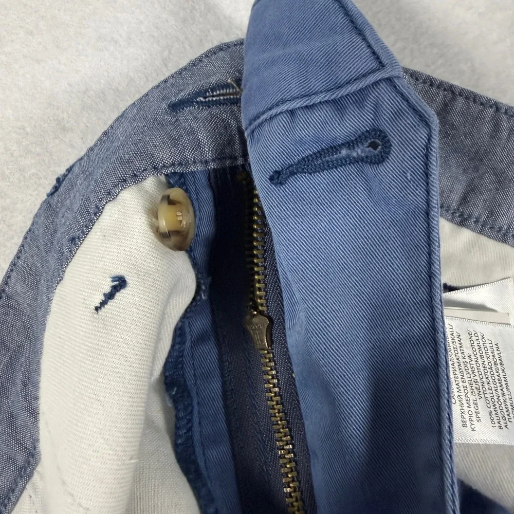 Polo Ralph Lauren Relaxed Fit Shorts Mens 38 Blue Chino Cotton Red Pony Logo